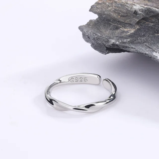 Sterling Silver Twisted Wire Rings For Women