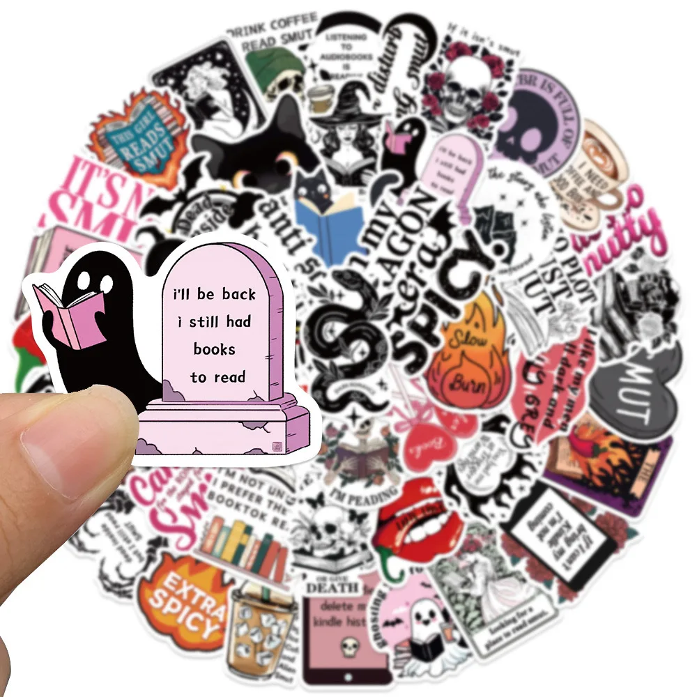 10/30/50Pcs Dessin Animé Sombre Romance Lecteur Crâne Autocollants Graffiti étanche Décalcomanie Ordinateur Portable Moto Bagages Snowboard Réigérateur