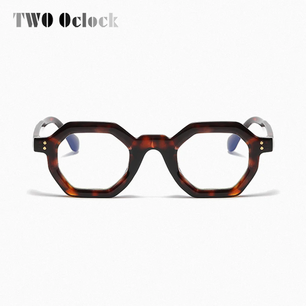 Vintage Sunglasses Unisex Eyeglass Frames with Replaceable Lens Hexagon Retro