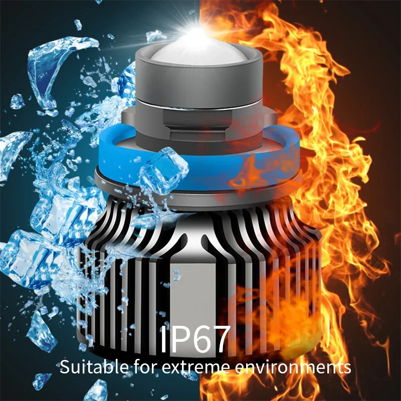 2pcs Laser Lens H7 H11 H8 H9 9005 9006 HB3 HB4 Led Fog Light Bulb 8000K 6000K 3000K Turbo Headlight Lights For Car 12V 24V