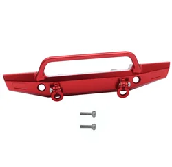 Premium Metal Front and Rear Bumper for 1/18 RC Crawler Car Enhancement (Front Red)