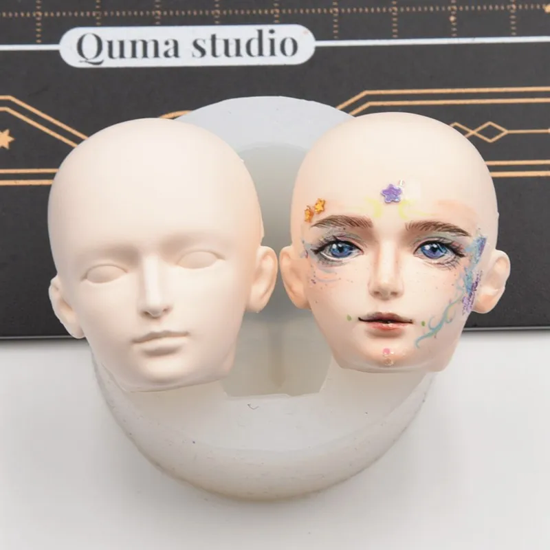 Proportional to ultra-light clay face mold fondant face mold silicone drop glue hand-made cartoon BJD doll