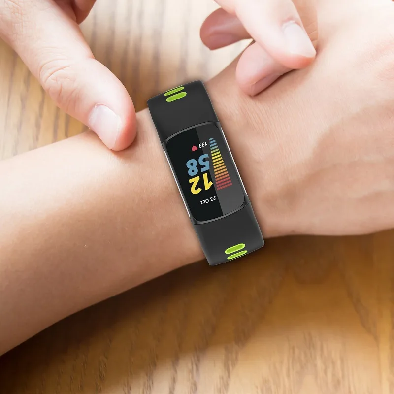 스포츠 실리콘 스트랩, Fitbit Charge 6 밴드 액세서리, 스마트워치 교체 손목 밴드, 한국 Fitbit Charge 5 밴드
