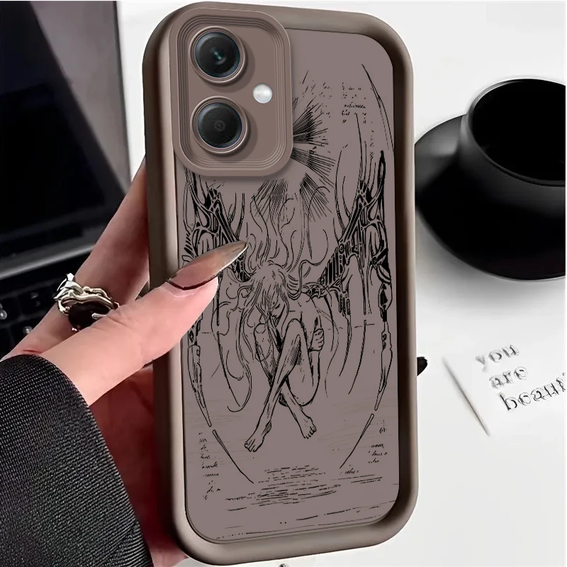 Retro Punk Angel Silicone Phone Case Cover