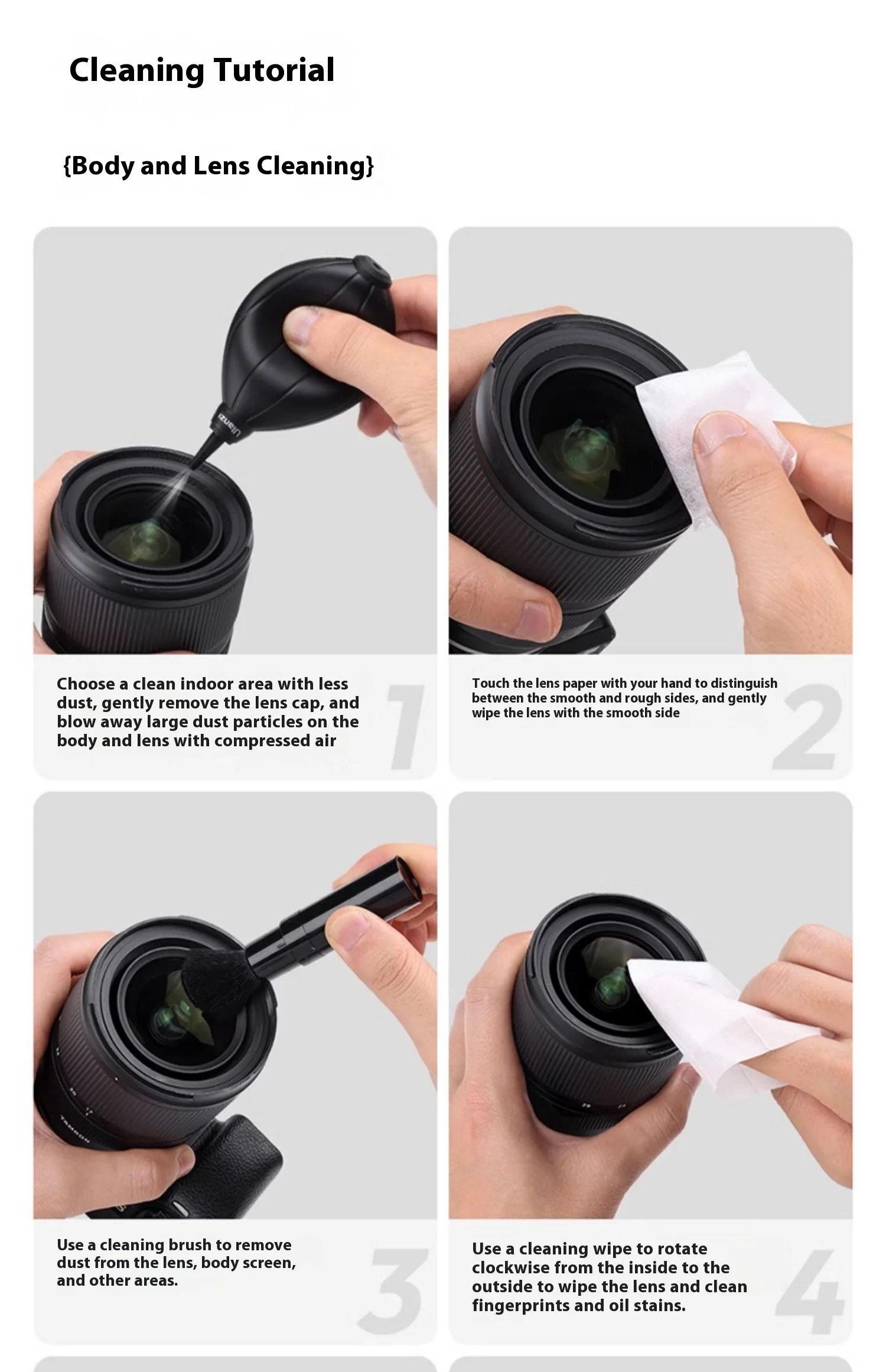 Ulanzi CO72 10-in-1 Camera Clean Kit description image 19