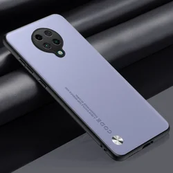 Exquisite PU Leather Matte Silicone Protective Case for Redmi K30 (Light Purple)