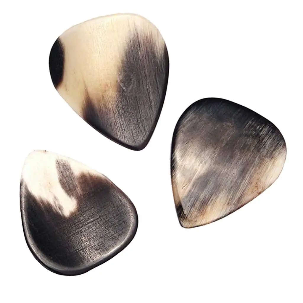 3pcs alo Horn Folk Guitar Pick Plectrums Set for Acoustic Guitar