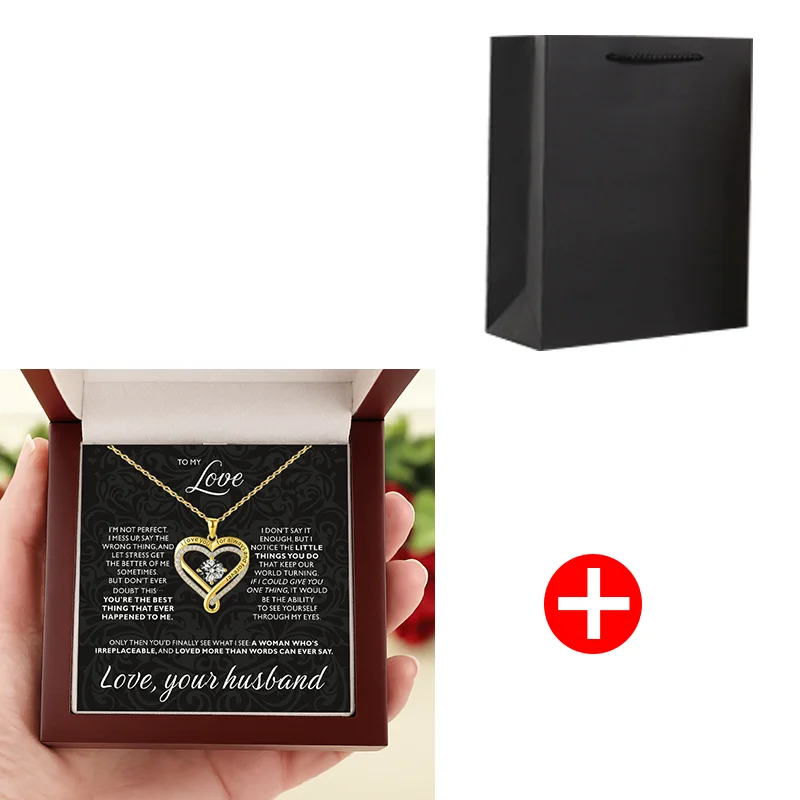 Eternal Heart Double-Layered Necklace with Gift Box - Romantic Christmas & Valentine's Gift