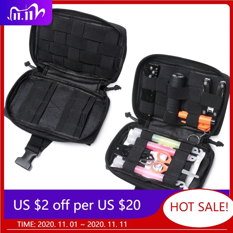 TacticalMolleEDCPouchLaserWaistPackMultipurposeToolPocket