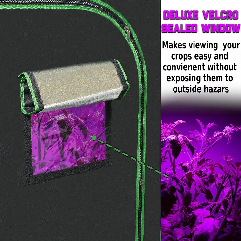 96x48x78 Reflective Indoor Grow Tent 4x8-Mylar Grow Tent-for Indoor Grows Room Hydroponics Growing -- Tents