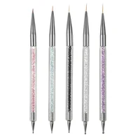 5 Pcs/Sets Nail Art Pen 2 In 1 Double Ends Dotting Drawing Painting UV Gel Liner Polish Brush Set Nail Art Dotting Tools 2