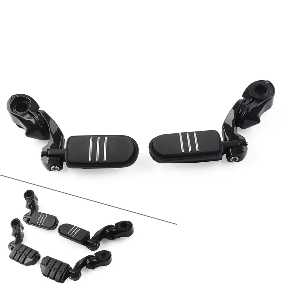 

Motorcycle 1-1/4" Highway Engine Guard Short Angled Foot Pegs Mount For Harley Iron XL 883 1200 Dyna