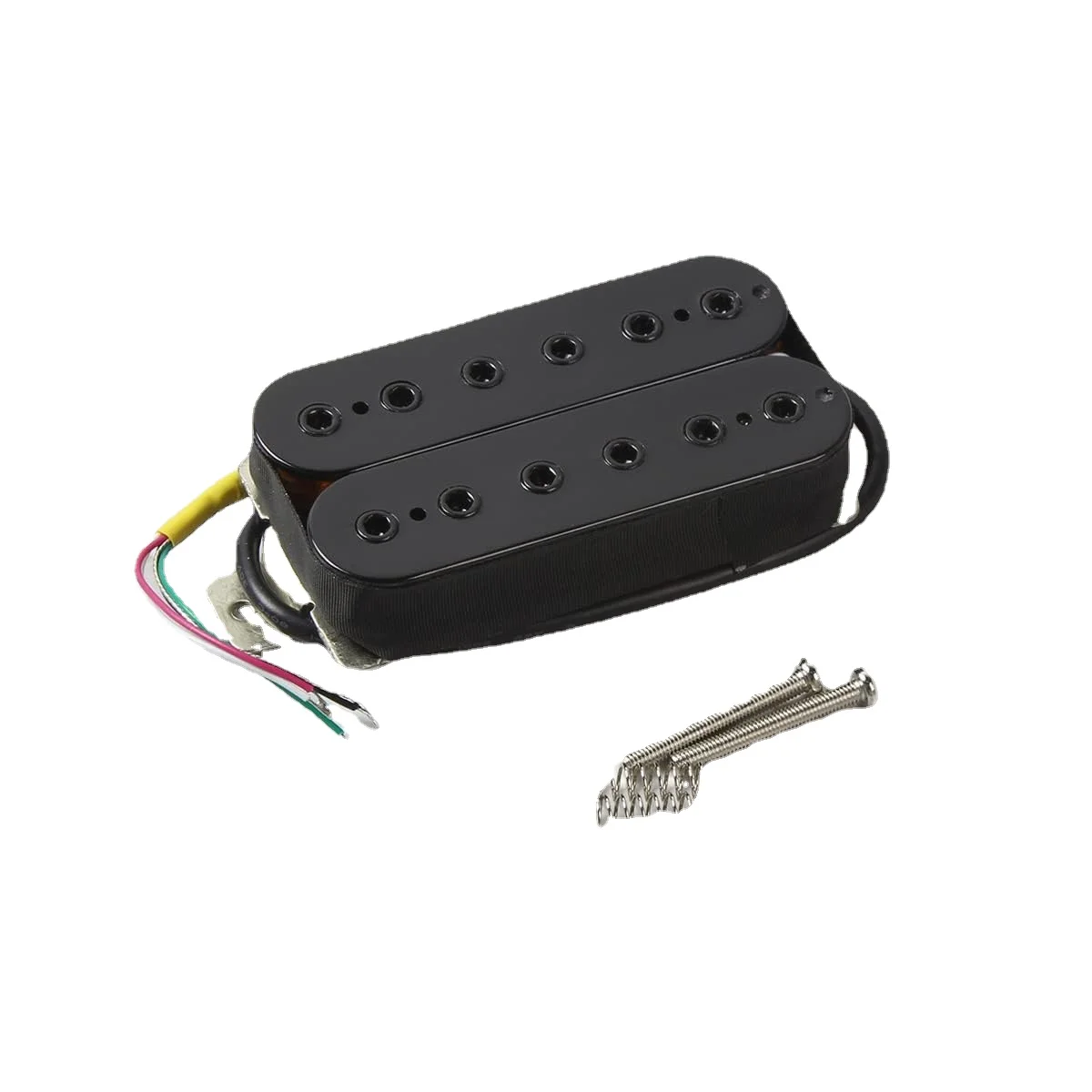 

Alnico 5 Electric Guitar Pickup Humbucker Neck & Bridge Pickup Set Double Coil Pickup Guitar Parts, Black (Black)