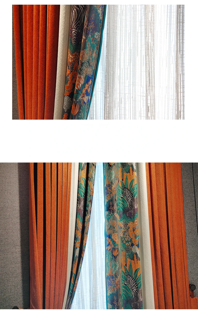 de estar luxo alta sombreamento jacquard cortinas