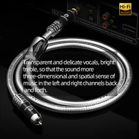 ERUMPENT 75Ohms Sterling Silver Professional RCA Digital Coaxial Cable Self-locking RCA Audio Cable for DAC Home Theater TV 3