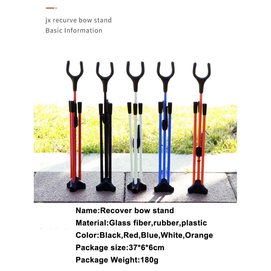 Bow Stand Foldable Archery Recurve Bow Stand Rack Holder for Recurve Longbow Takedown Glass Fiber Portable Mutiple Color archery bow stand