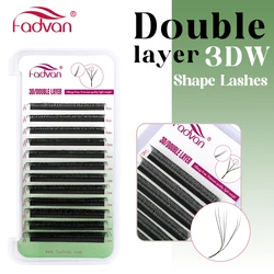 Premium Faux Mink Volume Eyelash Extension Fans - 9mm (Double layer 3DW)