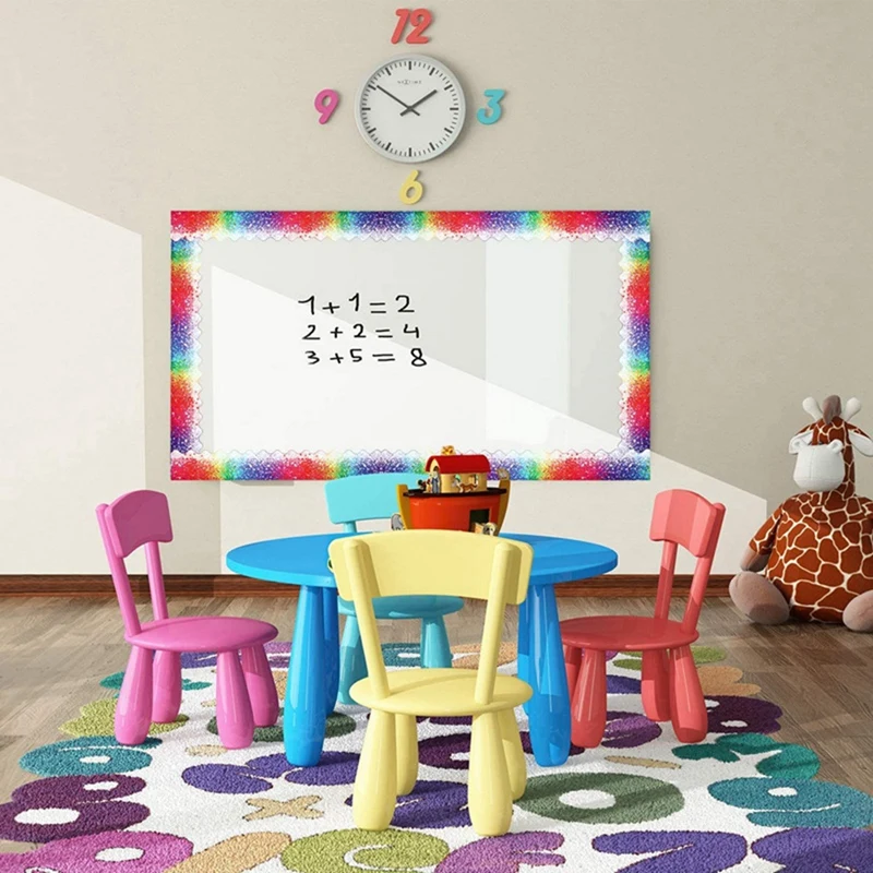 1 Roll Bulletin Board Border Sticker Bulletin Borders Stickers Border Trim New For Classroom Black Board Decor 65.6Ft