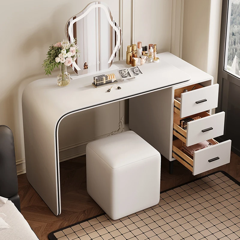 Comò Cassetti Make Up Table Storage Organizer Luci Da Scrivania Vanity Chair Mirror Console Coiffeuse De Chambre Mobili Da Camera Da Letto