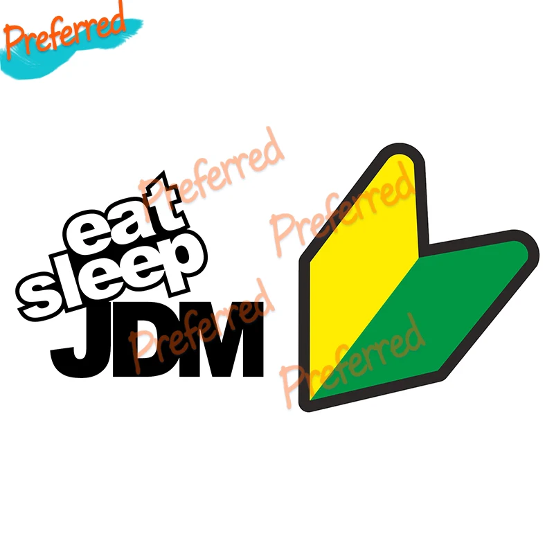 

Съемная забавная наклейка Eat Sleep JDM для мотокросса, гоночного искусства, виниловая наклейка на багажник автомобиля, высечка