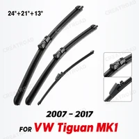 Wiper LHD Front & Rear Wiper Blades Set For VW Tiguan MK1 2007 - 2017 2016 Windshield Windscreen Window 24"+21"+13" 1