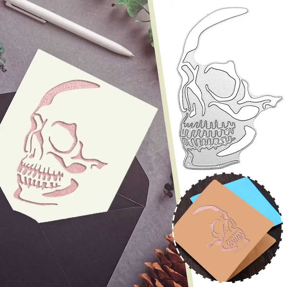

2023 Halloween DIY Scrapbook Paper Craft Skeleton Metal Decoration Cut Cutting Dies Tool Mold Atmosphere Cutting Festival H U8L0