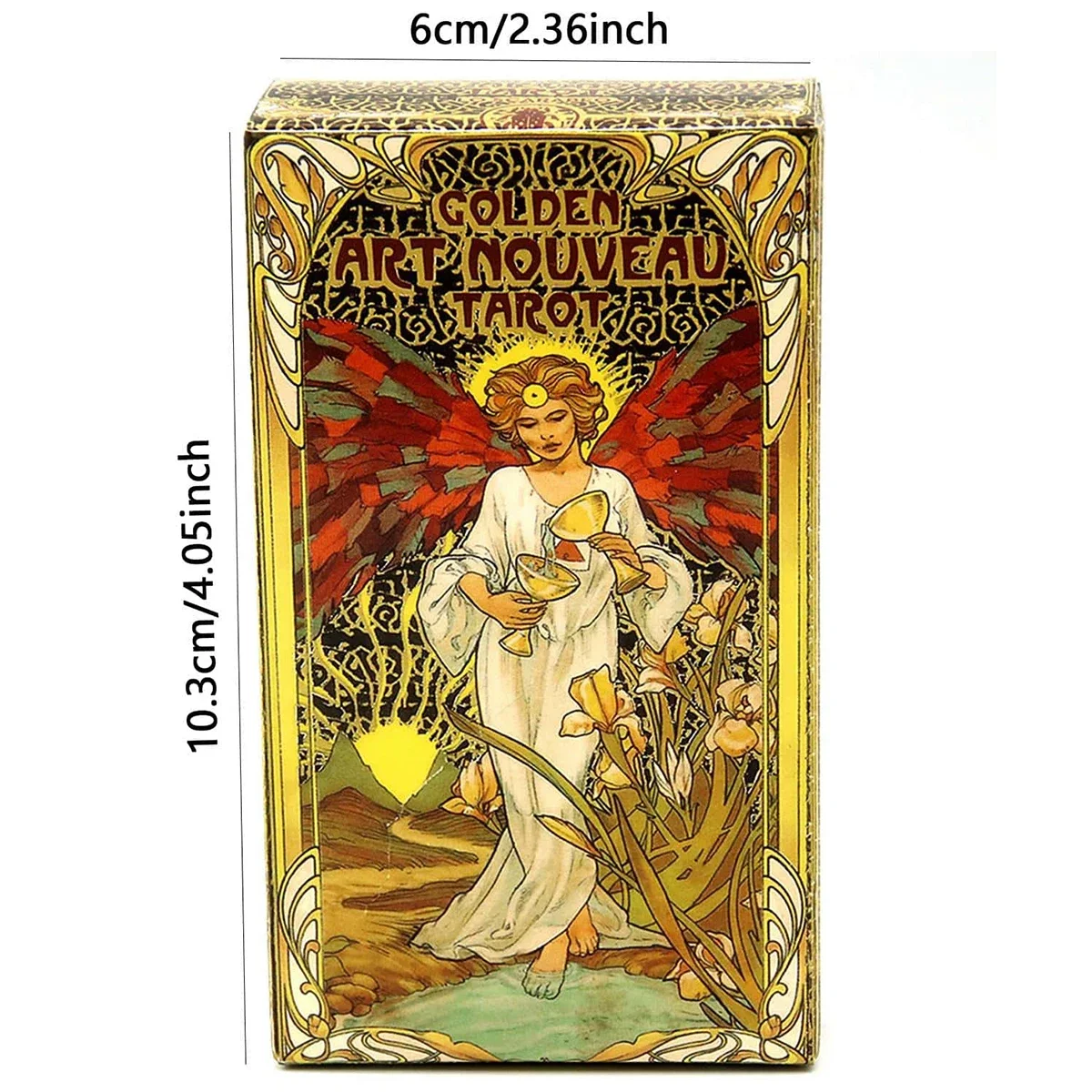 78pcs/set Golden Art Nouveau Tarot Cards, Family Party Playing Card Game