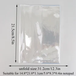 Waterproof PVC Transparent Notebook Cover - Anti - scratch Protective Sleeve (31.2x21.5cm A5)