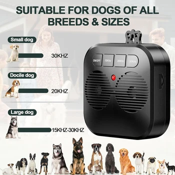 Dog Repeller Portable Ultrasonic Deterrent Anti-barking 3 Modes 30 Ft Range Dog Training Device Repel Animals Pets Dog Trainer 4