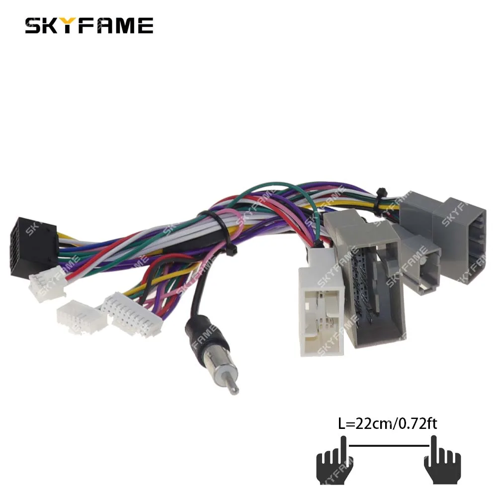 Car wire cable adapter Car stereo accessories Electronic wire cable Electrical wire cable Car 16Pin Wiring Harness Adapter Canbus Box Decoder Android Radio Power Cable for Honda CRV Civic
