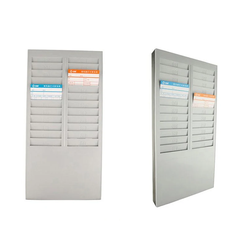 Time Card Rack Time Card Holder With 24 Slots Plastic Wall Mounted For