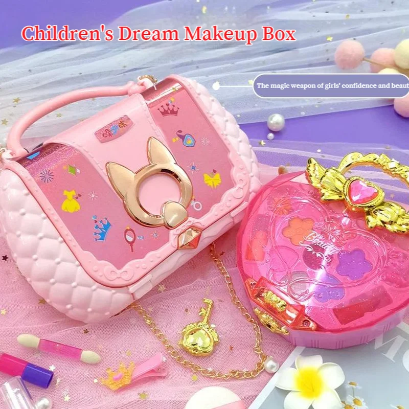 With Cosmetic Case Makeup Toy Kits Portable Playset Kids Washable Makeup Girls Toys For Kids Toddlers Girls Present Gift 5