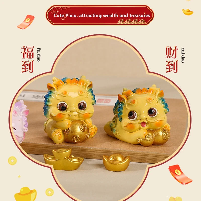 Chinese Mythical Beast Pixiu Miniature Figurines Ornament
