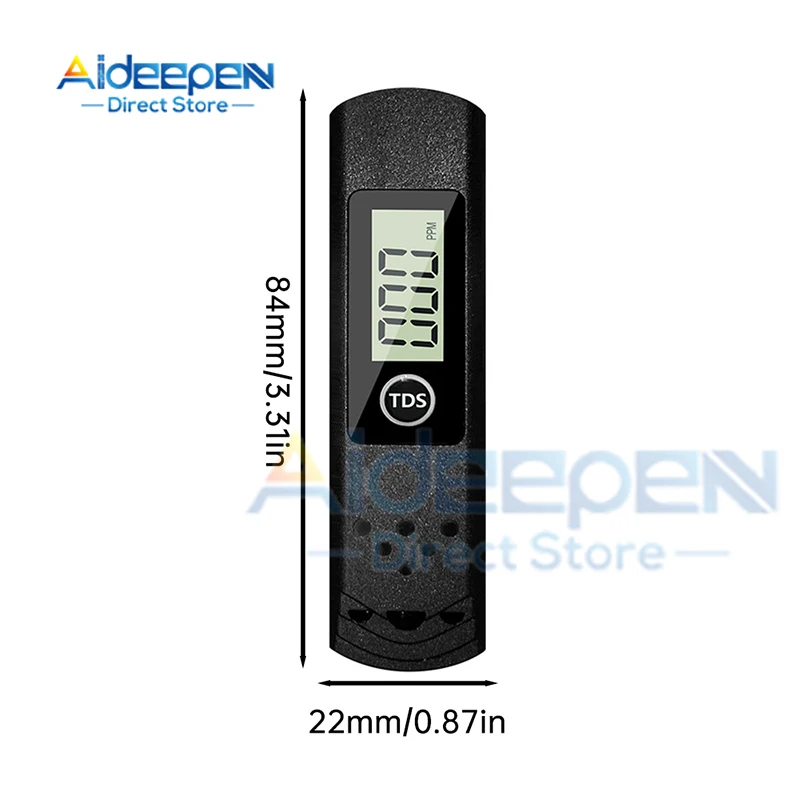 TDS-H8 TDS Meter Digital Water Quality Tester 0-9990PPM TDS Meter Water Quality Analyzer Monitor Purity PPM Aquarium Filter