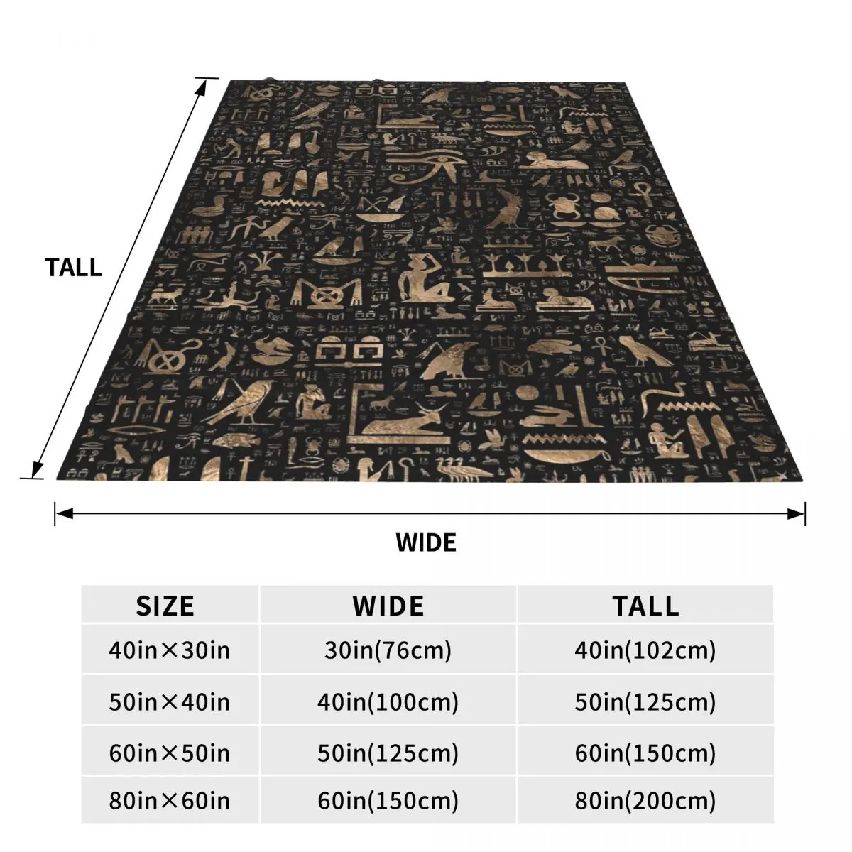 Ancient Egyptian Hieroglyphs Blanket Fleece Super Soft Throw Blankets Sofa Throw Blanket For Couch Travel Throws Bedspread Quilt 3