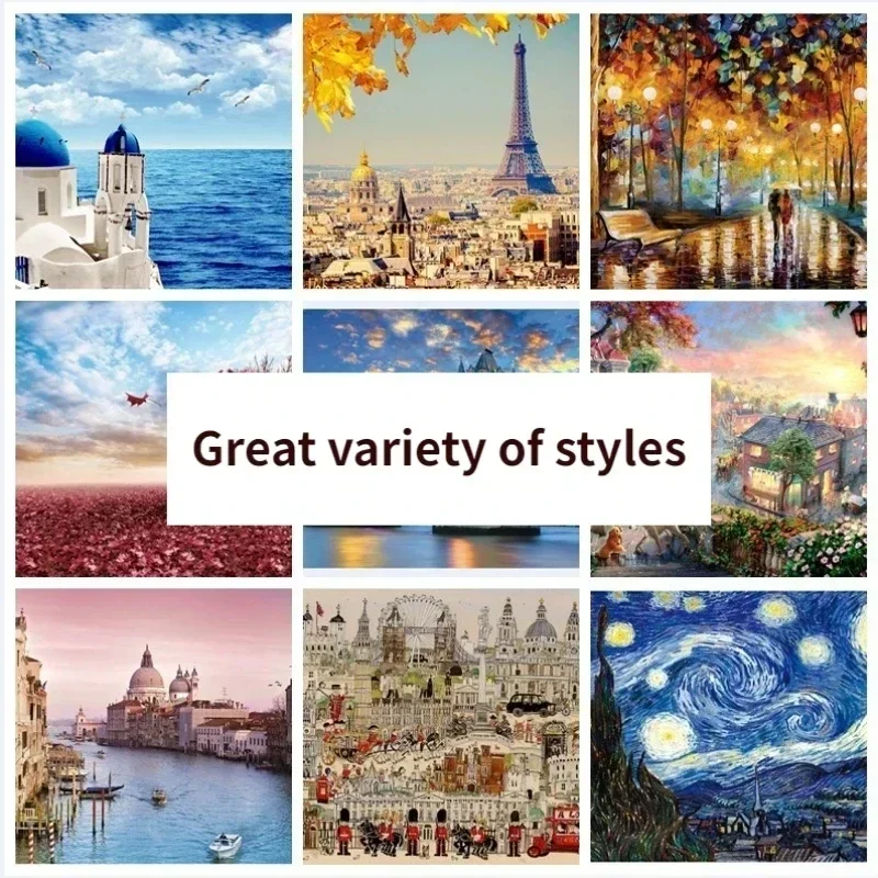 Adult Jigsaw Puzzle 1000 Pieces Puzzle Toys Landscape Animation Paper Decorative Painting Exercise Brain Thinking