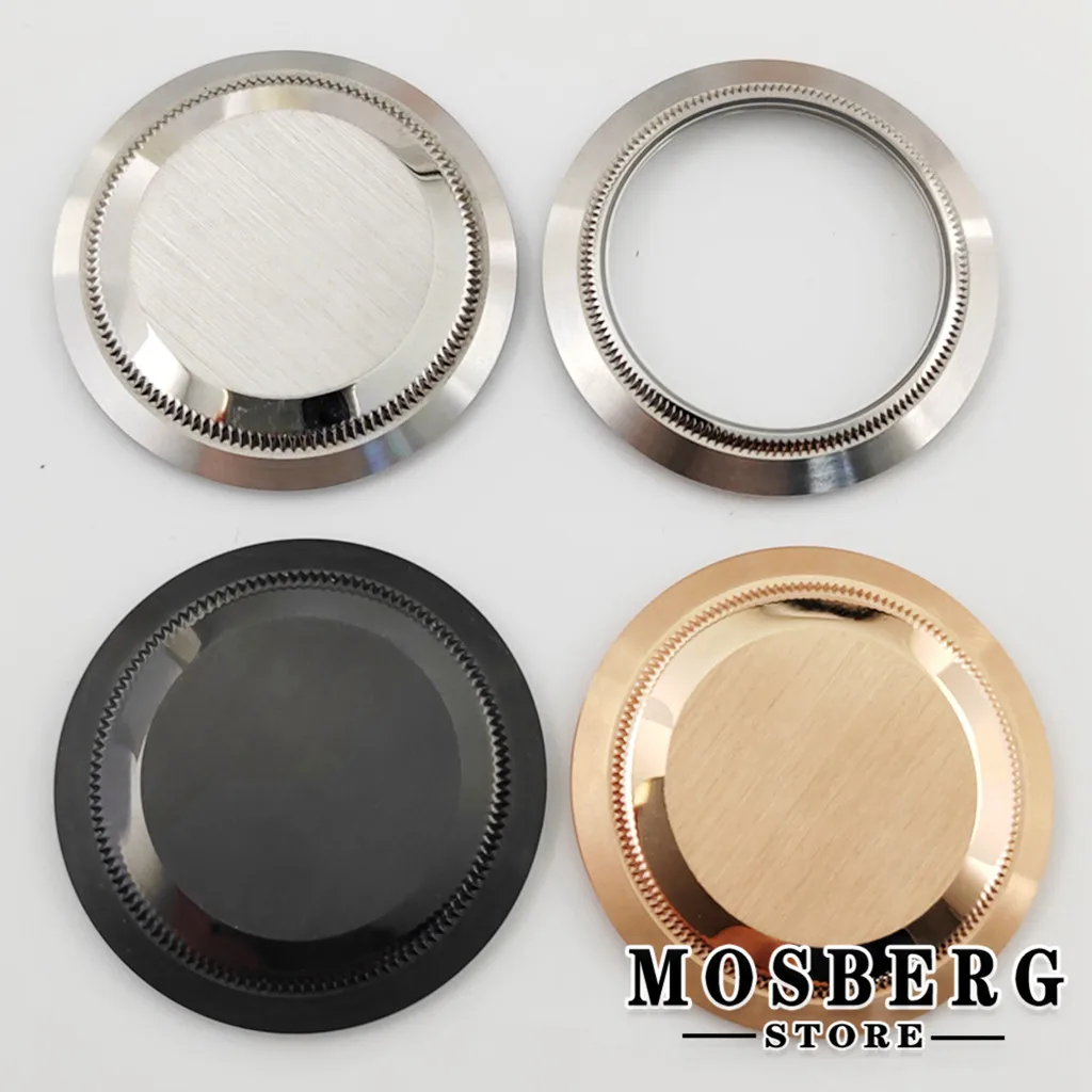 Rose Gold Solid Stainless Steel Glass Watch Case Bottom Cover
