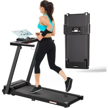 Portable Foldable 3.0 HP Small Treadmills for Home Office with 300 LBS Capacity, Folding Running Walking Compact Treadmill 1