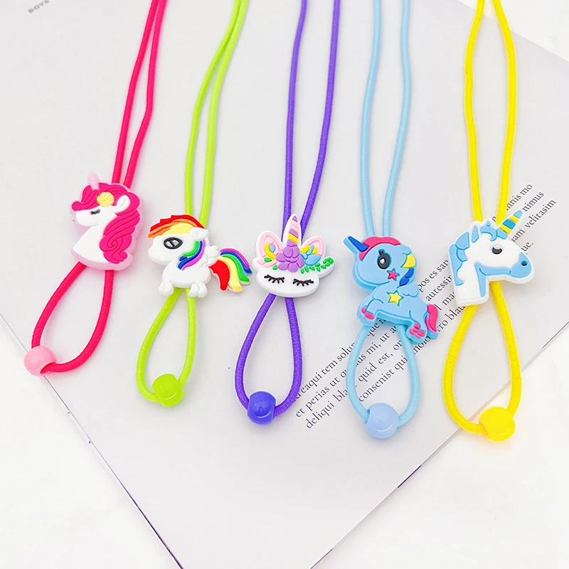 Glasses Straps Glasses Chain Glasses Retainer Cartoon Nylon Elastic Glasses Chain For Child Eyewear Cord Kids Glasses Neck Strap Eyeglass Holder Band Strap pony