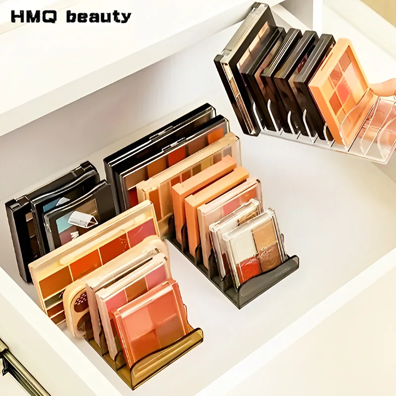 8-Grid Eyeshadow Palette Storage Tray Transparent Makeup Organizer Cosmetics Display Holder Makeup Tool Sunglasses Storage Shelf