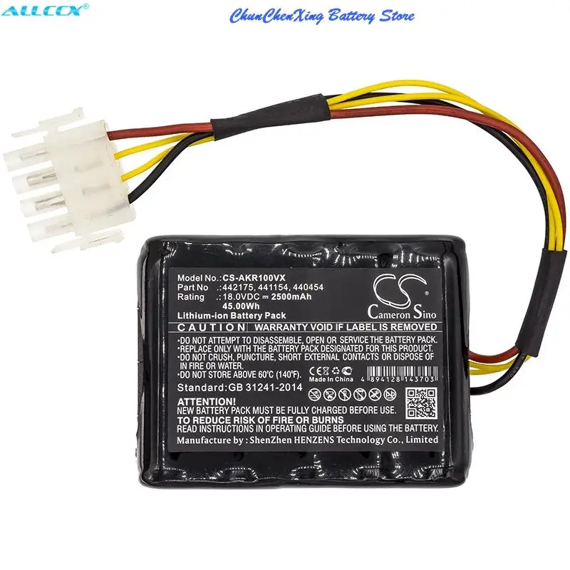 

OrangeYu 2500mAh 440454,441154,442175, 442196 Battery for AL-KO/Robolinho 100, Robolinho 110, Robolinho 1100, Robolinho 41.6