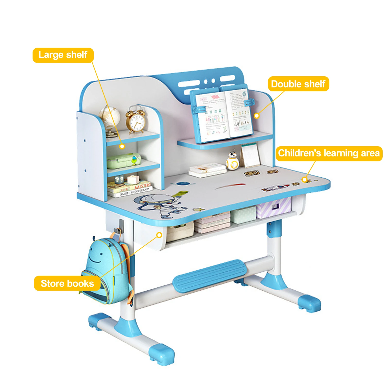 Children's study desk, adjustable desk, primary and secondary school students' writing chair, household writing desk
