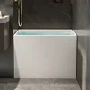 White Acrylic Freestanding Baby Bathtubs, Solid Square Surface, Cheap, Hot Sell 3