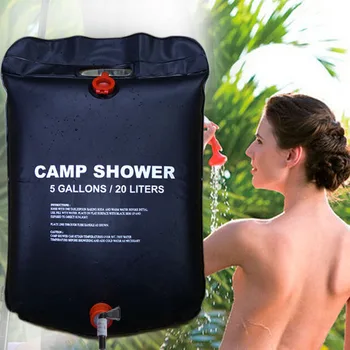 1pc 20/40L Outdoor Shower Bags Foldable Solar Shower Bag Outdoor Bath Water Bag Camping Sun Compact Heated Water Shower Bags 1