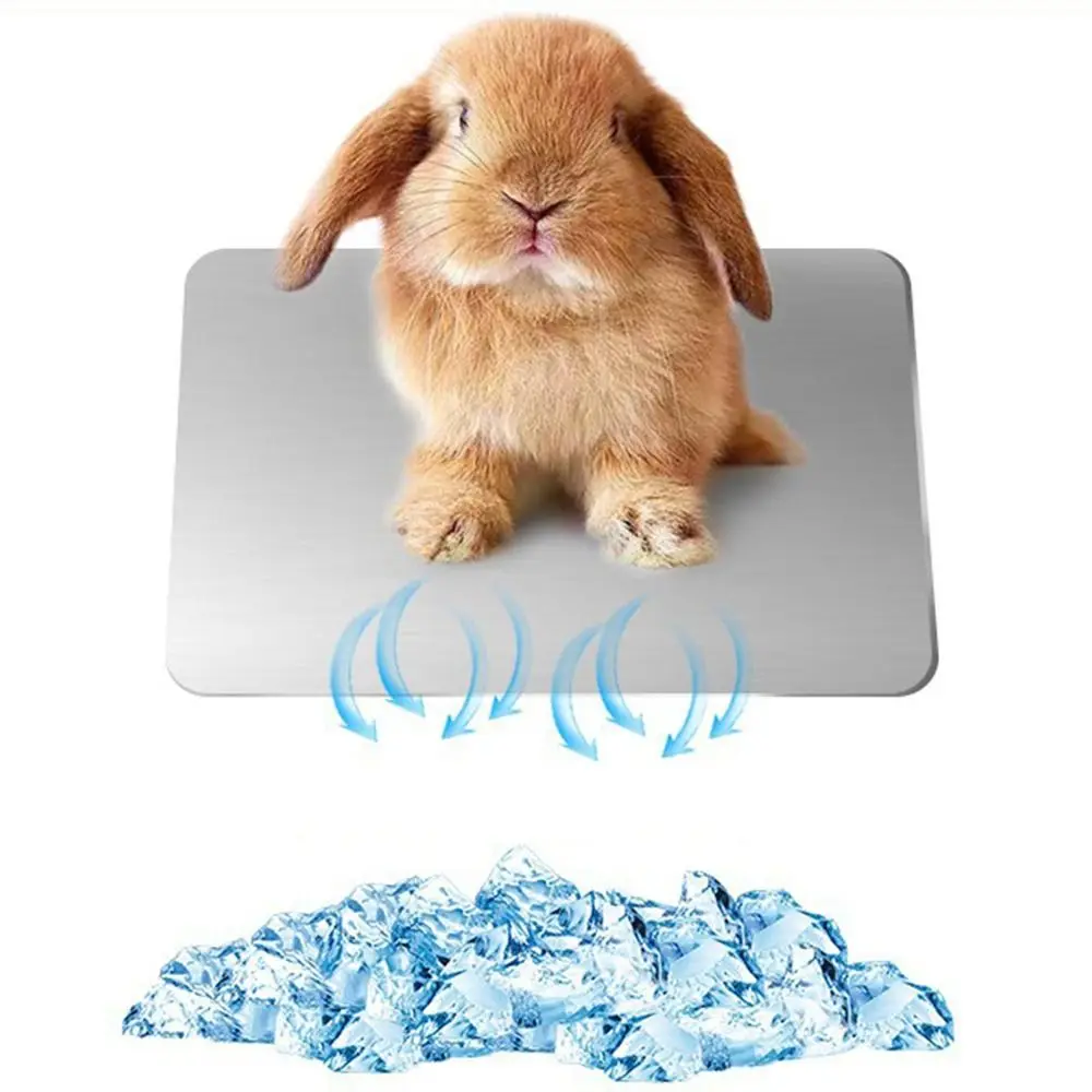 Aluminium-Kühlplatte für Haustiere, Wärmeableitende Glatte Hamster-Kühlmatte, Wiederverwendbare Nicht-elektrische Kaninchen-Kühlplatte – Detail 9