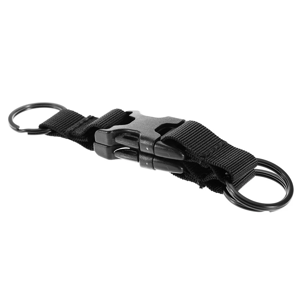 Taktische Molle Clip Schnalle Nylon Gürtel Schlüsselanhänger Schlüsselanhänger Halter Karabiner Aufhänger Schnalle Haken für Outdoor Sport Wandern Klettern – Detail 13