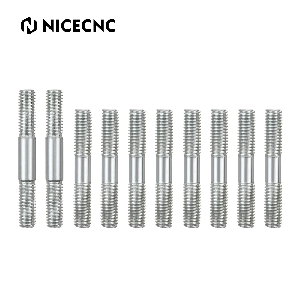 NiceCNC 10PCS Cylinder Head Studs Bolt Steel Kits YFZ350 1987-2006 2005 2004 For Yamaha Banshee 350 бейсбольная бита cold steel brooklyn banshee