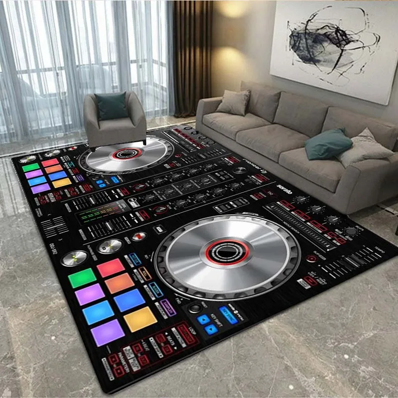 

Vinyl Disc Player Music Rug for Bedroom Living Room Carpet for Kitchen Floor Mats Home Decor Non-Slip Floor Pad Rug 15 Sizes