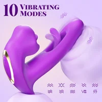 2-in-1-Klitoris-Vibrator mit realistischen Lippen für Frauen, G-Punkt-Sexspielzeug mit 10 schlagenden, vibrierenden und leckenen Zungenmodi, Masturbator