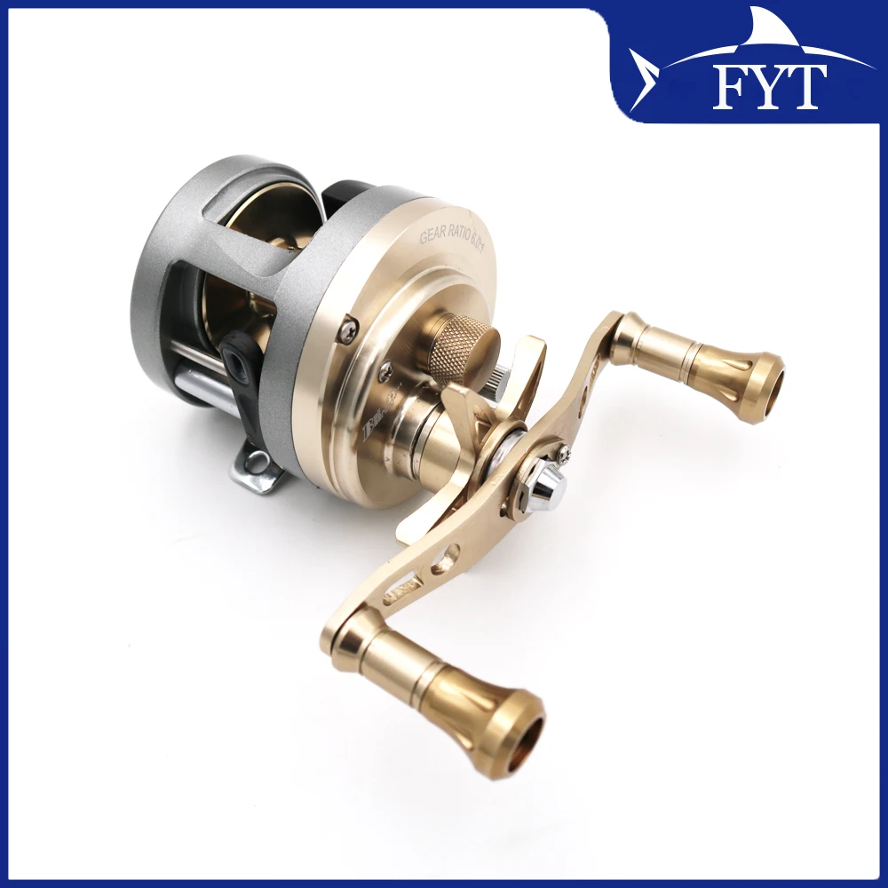 Metal Round Baitcasting Reel Left Right Hand High Ratio 7.0:1